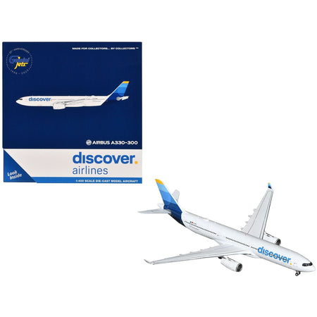 Airbus A330-300 Commercial Aircraft "Discover Airlines" (D-AIKK) White with Blue Tail 1/400 Diecast Model Airplane by GeminiJets-GeminiJets-ModelCars.com
