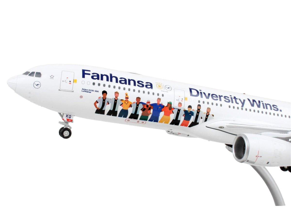 Airbus A330-300 Commercial Aircraft "Lufthansa - Diversity Wins" White with Blue Tail "Gemini 200" Series 1/200 Diecast Model Airplane by GeminiJets-GeminiJets-ModelCars.com