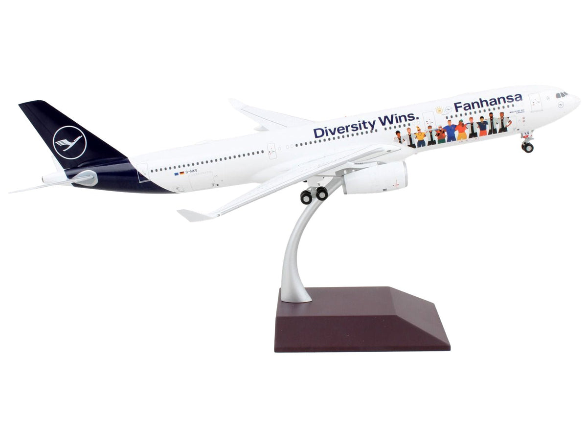 Airbus A330-300 Commercial Aircraft "Lufthansa - Diversity Wins" White with Blue Tail "Gemini 200" Series 1/200 Diecast Model Airplane by GeminiJets-GeminiJets-ModelCars.com
