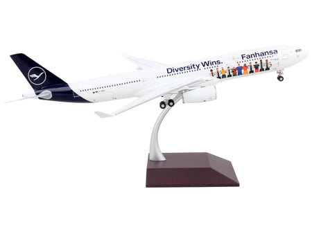 Airbus A330-300 Commercial Aircraft "Lufthansa - Diversity Wins" White with Blue Tail "Gemini 200" Series 1/200 Diecast Model Airplane by GeminiJets-GeminiJets-ModelCars.com
