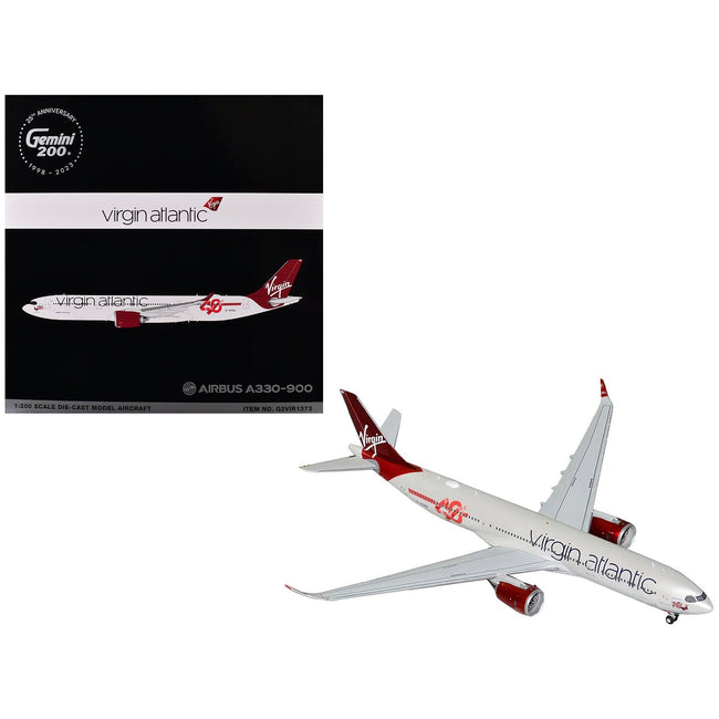 Airbus A330 - 900 Commercial Aircraft "Virgin Atlantic" (G - VSRB) Gray with Red Tail "Gemini 200" Series 1/200 Diecast Model Airplane by GeminiJets - GeminiJets - ModelCars.com