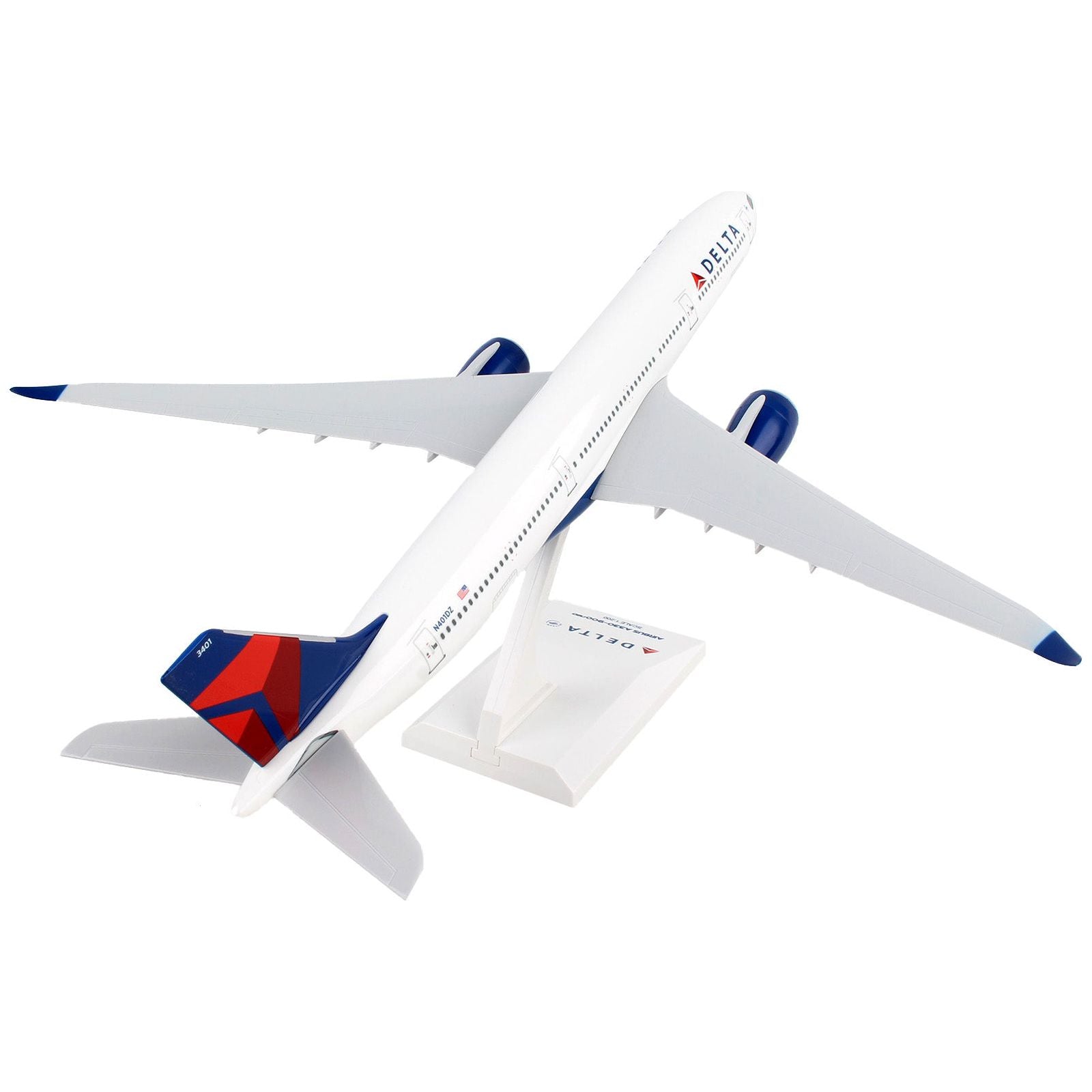 Airbus A330 - 900 Commercial Aircraft with Landing Gear "Delta Air Lines" (N401DZ) White with Blue and Red Tail (Snap - Fit) 1/200 Plastic Model by Skymarks - Skymarks - ModelCars.com