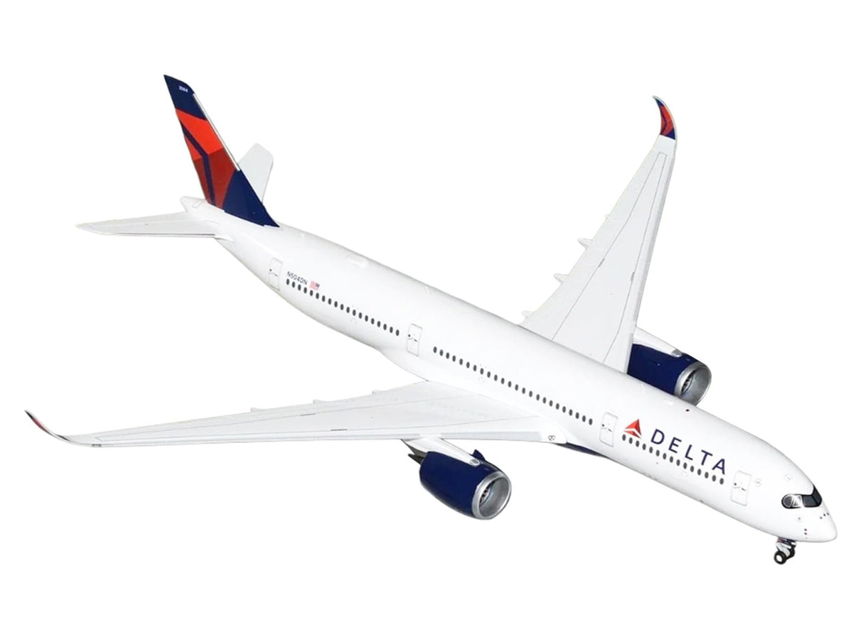 Airbus A350-900 Commercial Aircraft "Delta Air Lines" (N504DN) White with Red and Blue Tail "Gemini 200" Series 1/200 Diecast Model Airplane by GeminiJets-GeminiJets-ModelCars.com