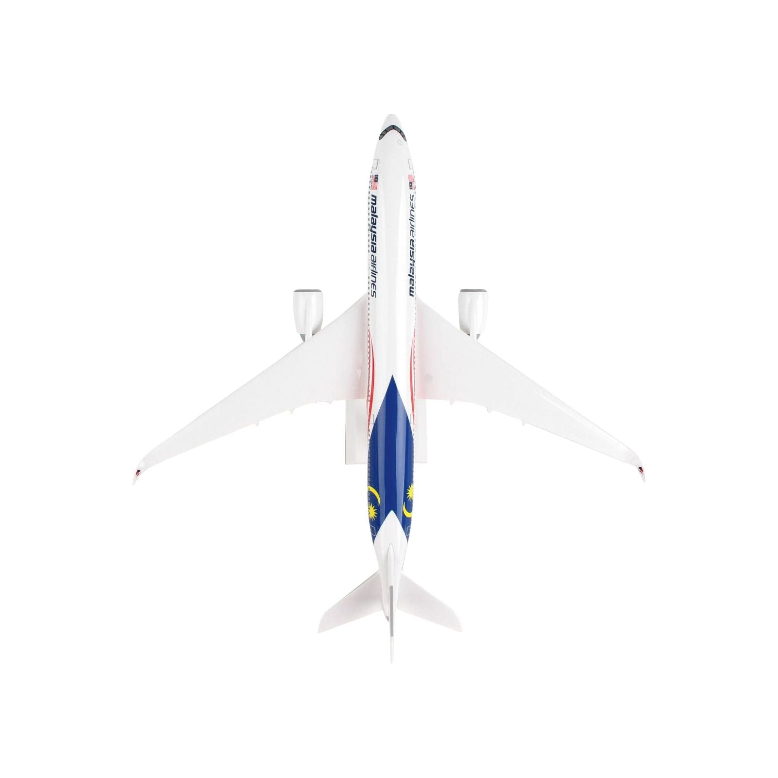 Airbus A350 - 900 Commercial Aircraft "Malaysia Airlines" (9M - MAC) White with Flag Graphics (Snap - Fit) 1/200 Plastic Model by Skymarks - Skymarks - ModelCars.com