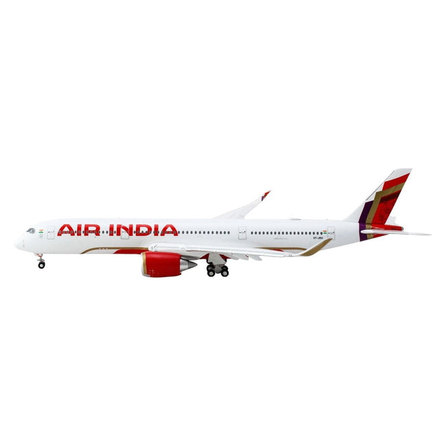 Airbus A350-900 Commercial Aircraft with Flaps Down "Air India" (VT-JRH) White with Tail Graphics 1/400 Diecast Model Airplane by GeminiJets-GeminiJets-ModelCars.com