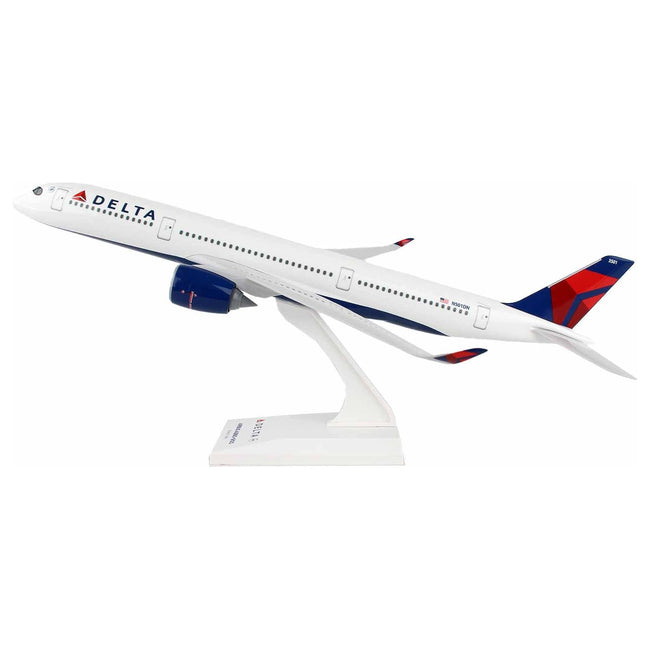Airbus A350 Commercial Aircraft "Delta Air Lines" (N501DN) White with Red and Blue Tail (Snap - Fit) 1/200 Plastic Model by Skymarks - Skymarks - ModelCars.com