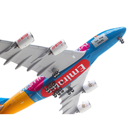 Airbus A380-800 Commercial Aircraft "Emirates Airlines - Destination Dubai" (A6-EES) Blue with Graphics 1/400 Diecast Model Airplane by GeminiJets-GeminiJets-ModelCars.com