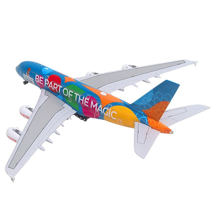 Airbus A380-800 Commercial Aircraft "Emirates Airlines - Destination Dubai" (A6-EES) Blue with Graphics 1/400 Diecast Model Airplane by GeminiJets-GeminiJets-ModelCars.com