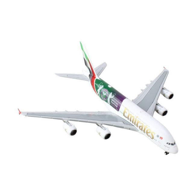 Airbus A380-800 Commercial Aircraft "Emirates Airlines - The Championships Wimbledon 2024" (A6-EOE) White with Graphics 1/400 Diecast Model Airplane by GeminiJets-GeminiJets-ModelCars.com