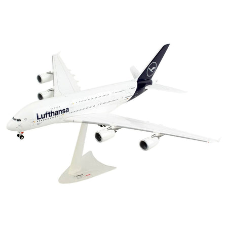 Airbus A380 Commercial Aircraft "Lufthansa" (D-AIMK) White with Dark Blue Tail 1/200 Plastic Model Airplane by Herpa-Herpa-ModelCars.com