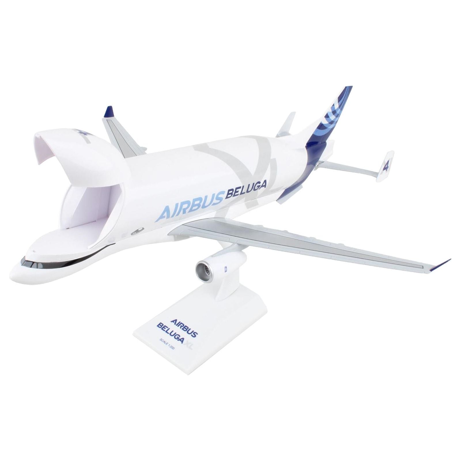Airbus Beluga XL 4 Commercial Aircraft "Airbus Transport International" (F - GXLJ) White with Blue Tail (Snap - Fit) 1/200 Plastic Model by Skymarks - Skymarks - ModelCars.com