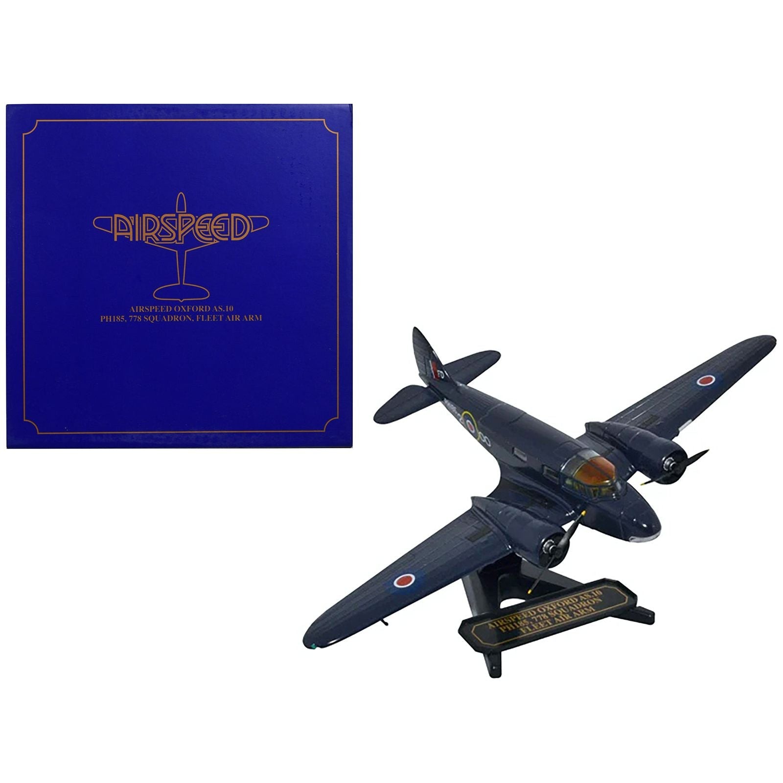 Airspeed AS.10 Oxford Aircraft "PH185 778 Squadron Fleet Air Arm" Royal Air Force "Oxford Aviation" Series 1/72 Diecast Model Airplane by Oxford Diecast - Oxford Diecast - ModelCars.com