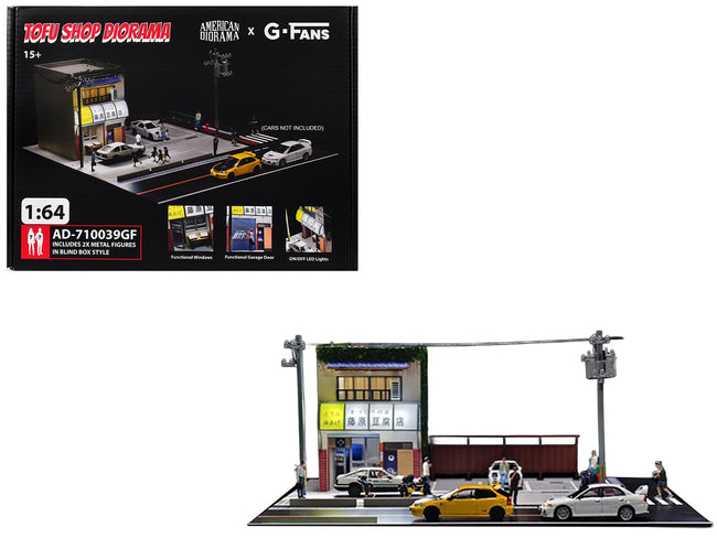 Akina Tofu Shop Diorama Set "American Diorama X G-Fans" Series for 1/64 Scale Models by American Diorama-American Diorama-ModelCars.com