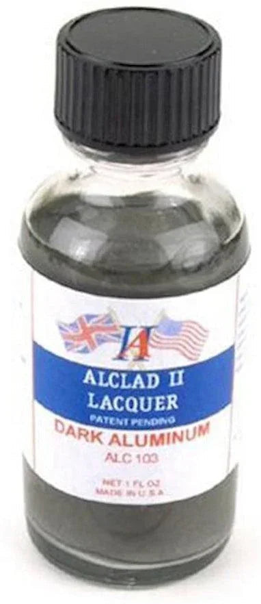Alclad II ALC-103 Dark Aluminum Lacquer Paint 1oz