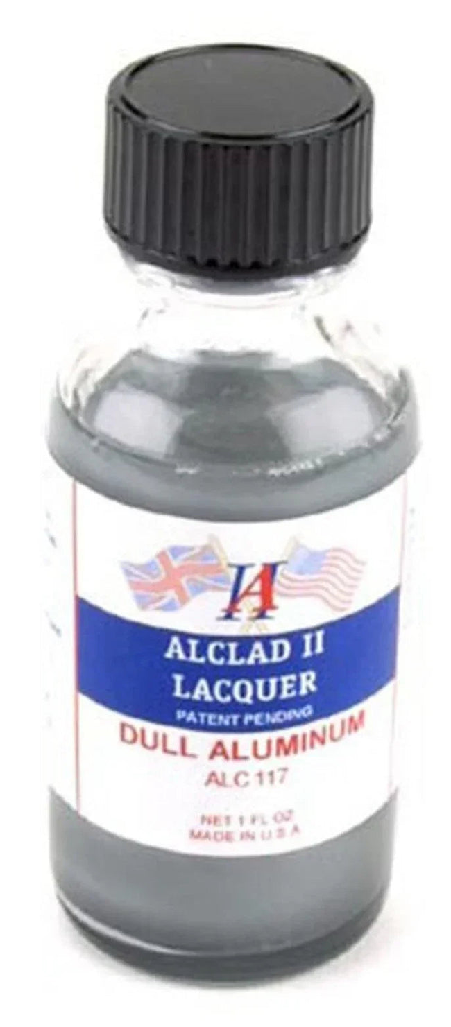 Alclad II ALC-117 Dull Aluminum Lacquer Paint 1oz