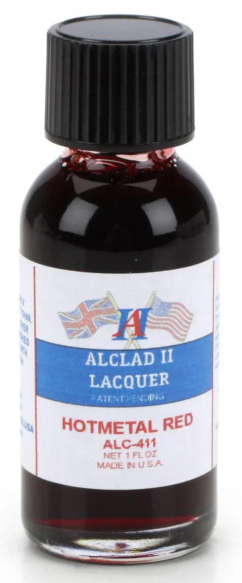 Alclad II ALC-411 Hot Metal Red Lacquer Paint 1oz