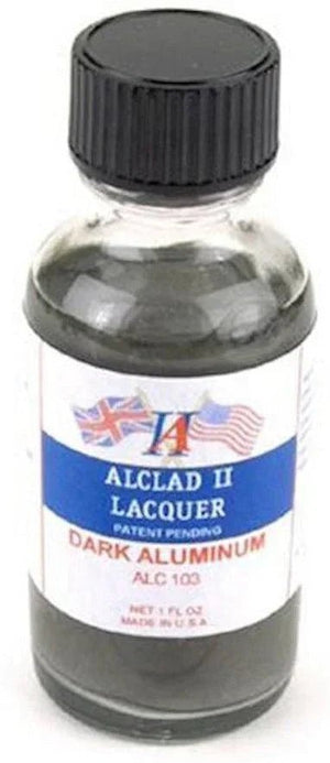Alclad II ALC-103 Dark Aluminum Lacquer Paint 1oz
