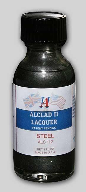 Alclad II ALC-112 Steel Lacquer Paint 1oz-Alclad Paint-ModelCars.com