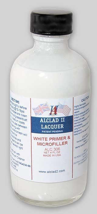 Alclad II ALC-306 White Primer & Microfiller Paint 4oz-Alclad Paint-ModelCars.com