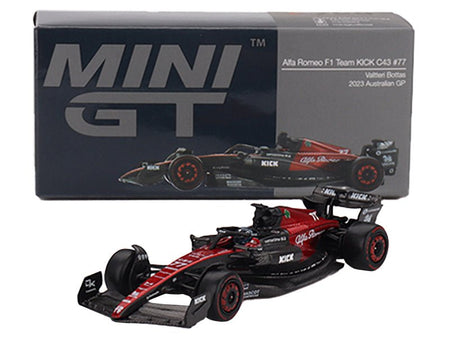 Alfa Romeo C43 #77 Valtteri Bottas "Alfa Romeo F1 Team Kick" Formula One F1 "Australian GP" (2023) Limited Edition 1/64 Diecast Model Car by Mini GT-Mini GT-ModelCars.com