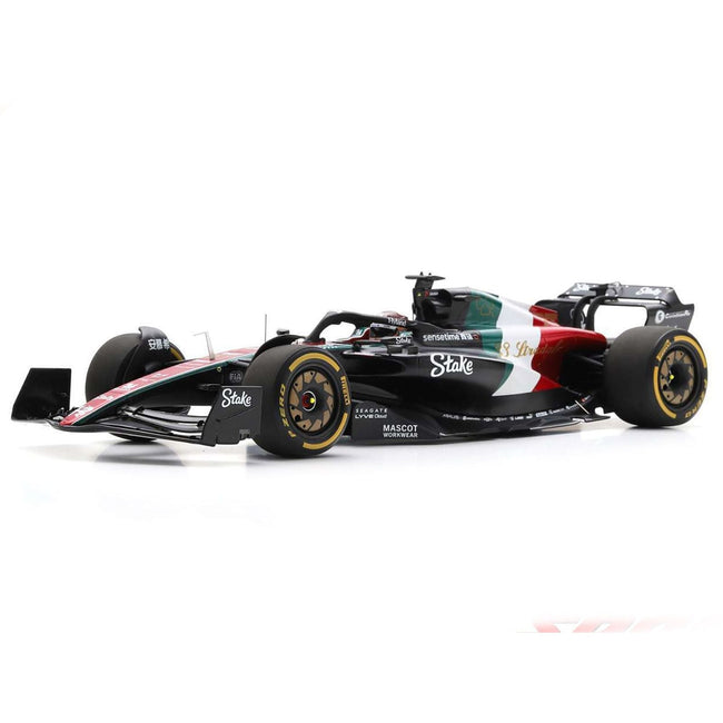 Alfa Romeo C43 #77 Valtteri Bottas "F1 Team Stake" Formula One F1 "Italian GP" (2023) and Acrylic Display Case 1/18 Model Car by Spark-Spark-ModelCars.com