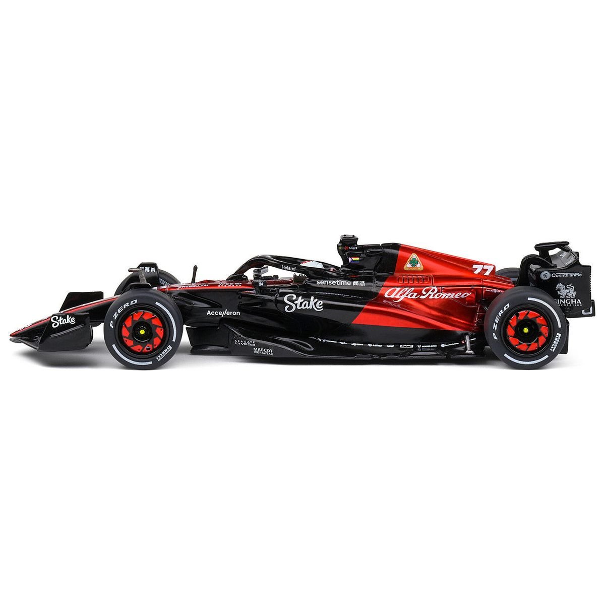 Alfa Romeo C43 77 Valtteri Bottas "Stake" Formula One F1 "Canadian GP" (2023) 1/43 Diecast Model Car by Solido - Solido - ModelCars.com