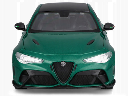 Alfa Romeo Giulia GTA Green Metallic with Carbon Top 1/18 Diecast Model Car by Bburago-Bburago-ModelCars.com