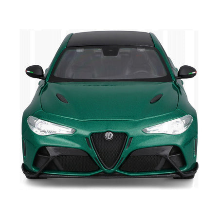 Alfa Romeo Giulia GTA Green Metallic with Carbon Top 1/18 Diecast Model Car by Bburago - Bburago - ModelCars.com