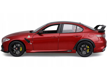 Alfa Romeo Giulia GTA Red Metallic with Carbon Top 1/18 Diecast Model Car by Bburago-Bburago-ModelCars.com
