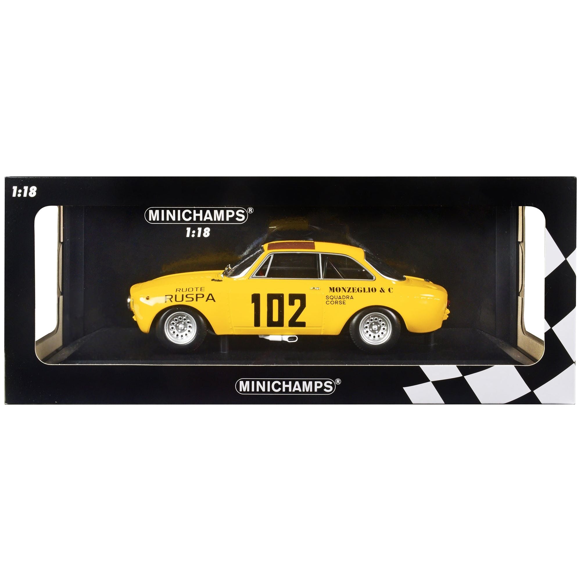 Alfa Romeo GTA 102 Maurizio Zanetti - Renzo Ruspa "Monzeglio Squadra Corse" Targa Florio (1971) Limited Edition to 300 pieces Worldwide 1/18 Diecast Model Car by Minichamps - Minichamps - ModelCars.com
