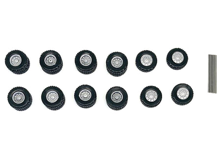 All-Terrain Wheel Sets (2 Front and 4 Rear) 1/87 (HO) Plastic Model by Promotex-Promotex-ModelCars.com