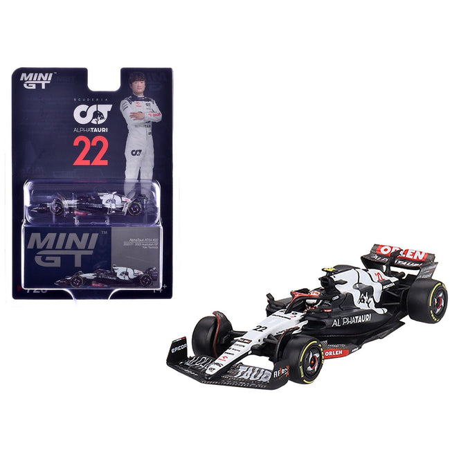 AlphaTauri AT04 #22 Yuki Tsunoda Formula One F1 "Australian GP" (2023) Limited Edition 1/64 Diecast Model Car by Mini GT-Mini GT-ModelCars.com
