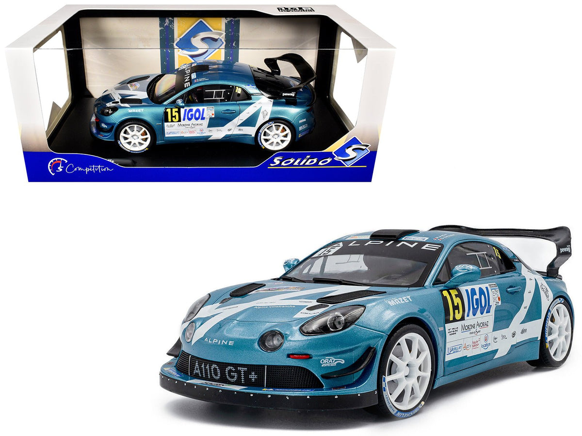 Alpine A110 Rallye GT+ #15 Raphael Astier - Denis Giraudet "Rallye Du Mont Blanc" (2024) "Competition" Series 1/18 Diecast Model Car by Solido-Solido-ModelCars.com