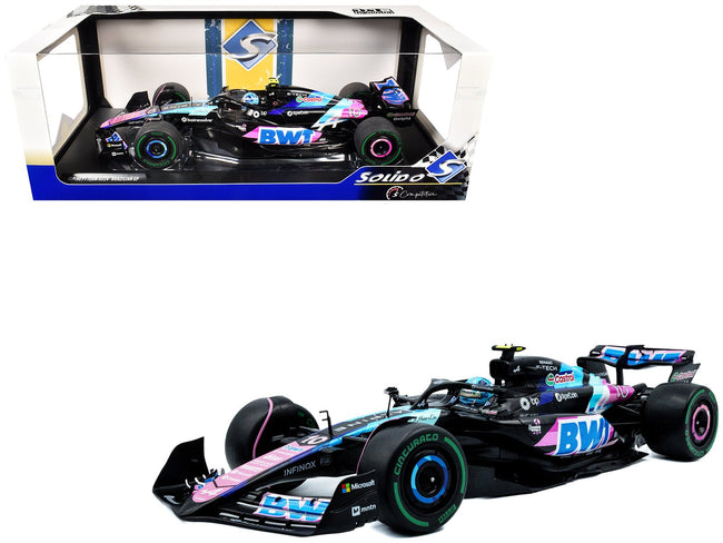 Alpine A524 #10 Pierre Gasly "BWT" 3rd Place Formula One F1 "Sao Paulo GP" (2024) "Competition" Series 1/18 Diecast Model Car by Solido-Solido-ModelCars.com