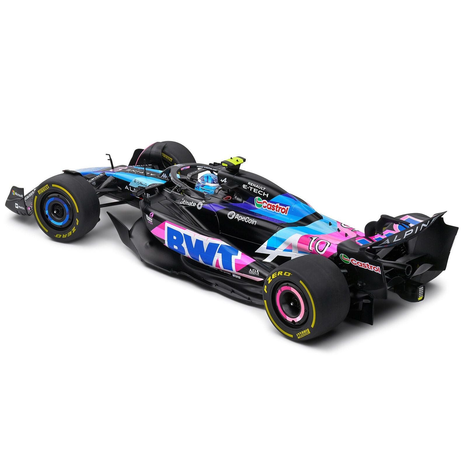 Alpine A524 10 Pierre Gasly "BWT" Formula One F1 Monaco GP (2024) "Competition" Series 1/18 Diecast Model Car by Solido - Solido - ModelCars.com