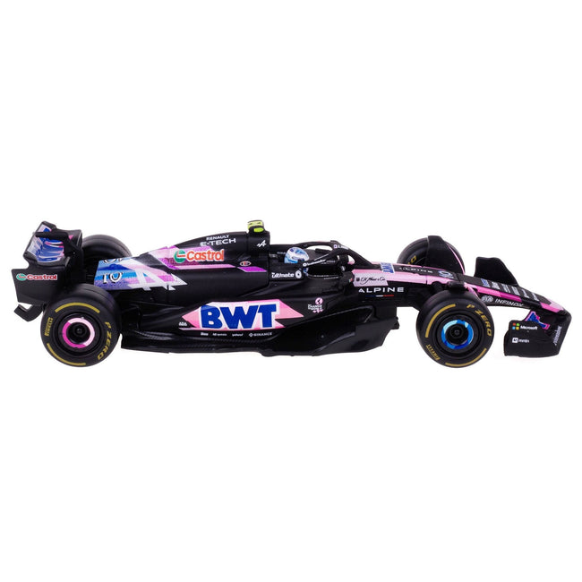 Alpine A524 #10 Pierre Gasly "BWT" "Formula One F1 World Championship" (2024) with Driver Figure and Display Case "Race" Series 1/43 Diecast Model Car by Bburago-Bburago-ModelCars.com