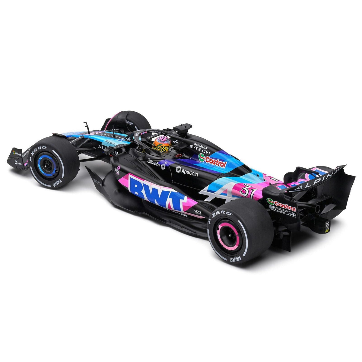 Alpine A524 #31 Esteban Ocon "BWT" Formula One F1 Miami GP (2024) "Competition" Series 1/18 Diecast Model Car by Solido-Solido-ModelCars.com