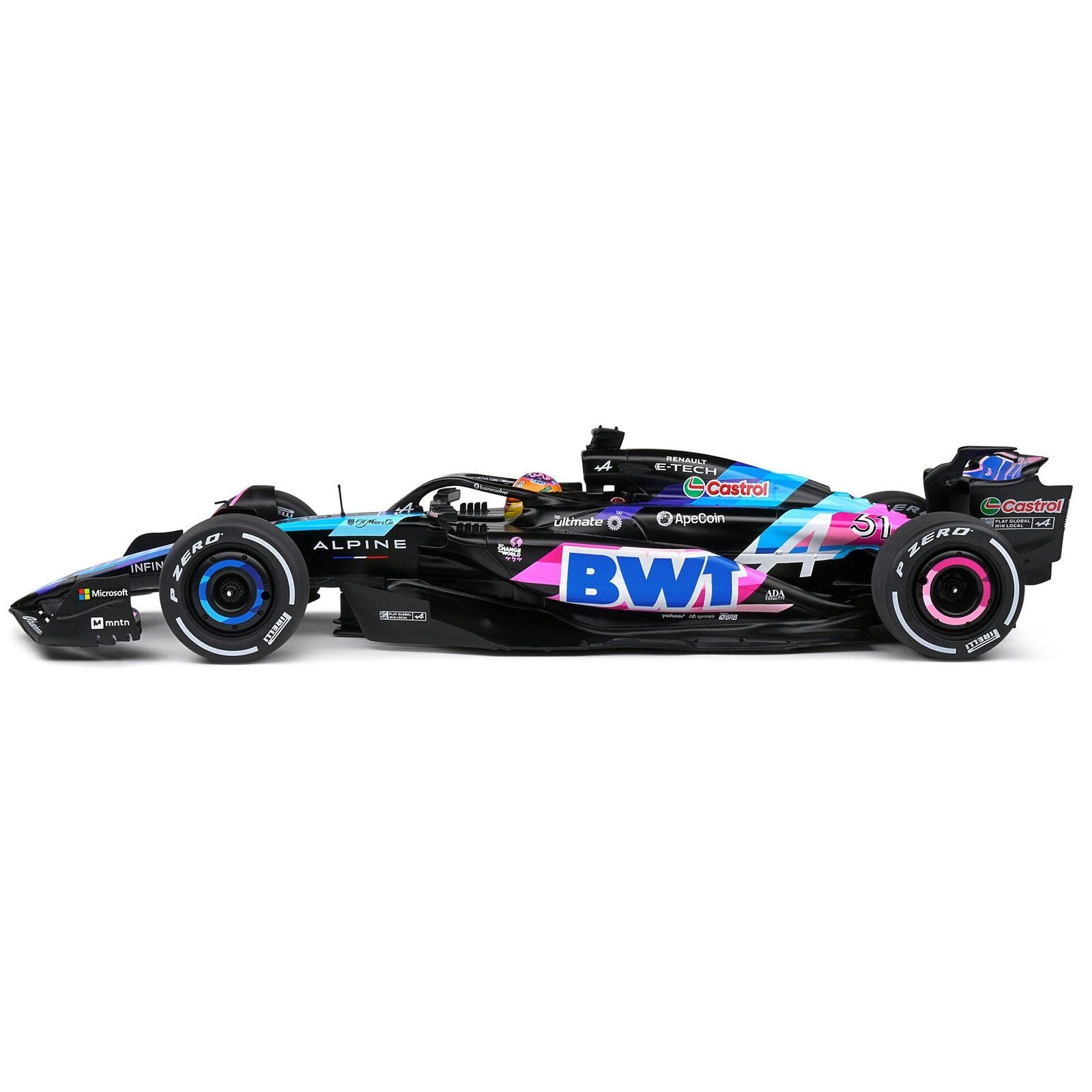 Alpine A524 31 Esteban Ocon "BWT" Formula One F1 Miami GP (2024) "Competition" Series 1/18 Diecast Model Car by Solido - Solido - ModelCars.com