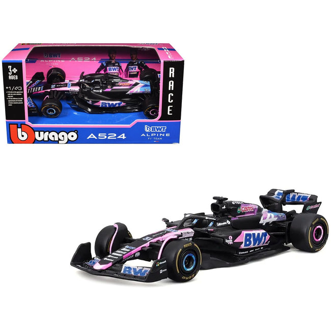 Alpine A524 #31 Esteban Ocon "BWT" "Formula One F1 World Championship" (2024) "Race" Series 1/43 Diecast Model Car by Bburago-Bburago-ModelCars.com
