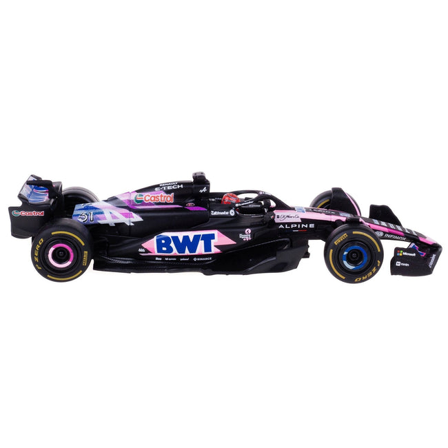 Alpine A524 #31 Esteban Ocon "BWT" "Formula One F1 World Championship" (2024) with Driver Figure and Display Case "Race" Series 1/43 Diecast Model Car by Bburago-Bburago-ModelCars.com