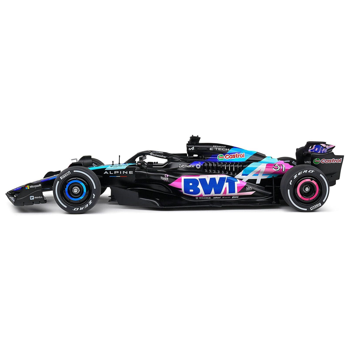 Alpine A524 Presentation Edition "BWT" "Formula One F1 World Championship" (2024) "Competition" Series 1/18 Diecast Model Car by Solido-Solido-ModelCars.com