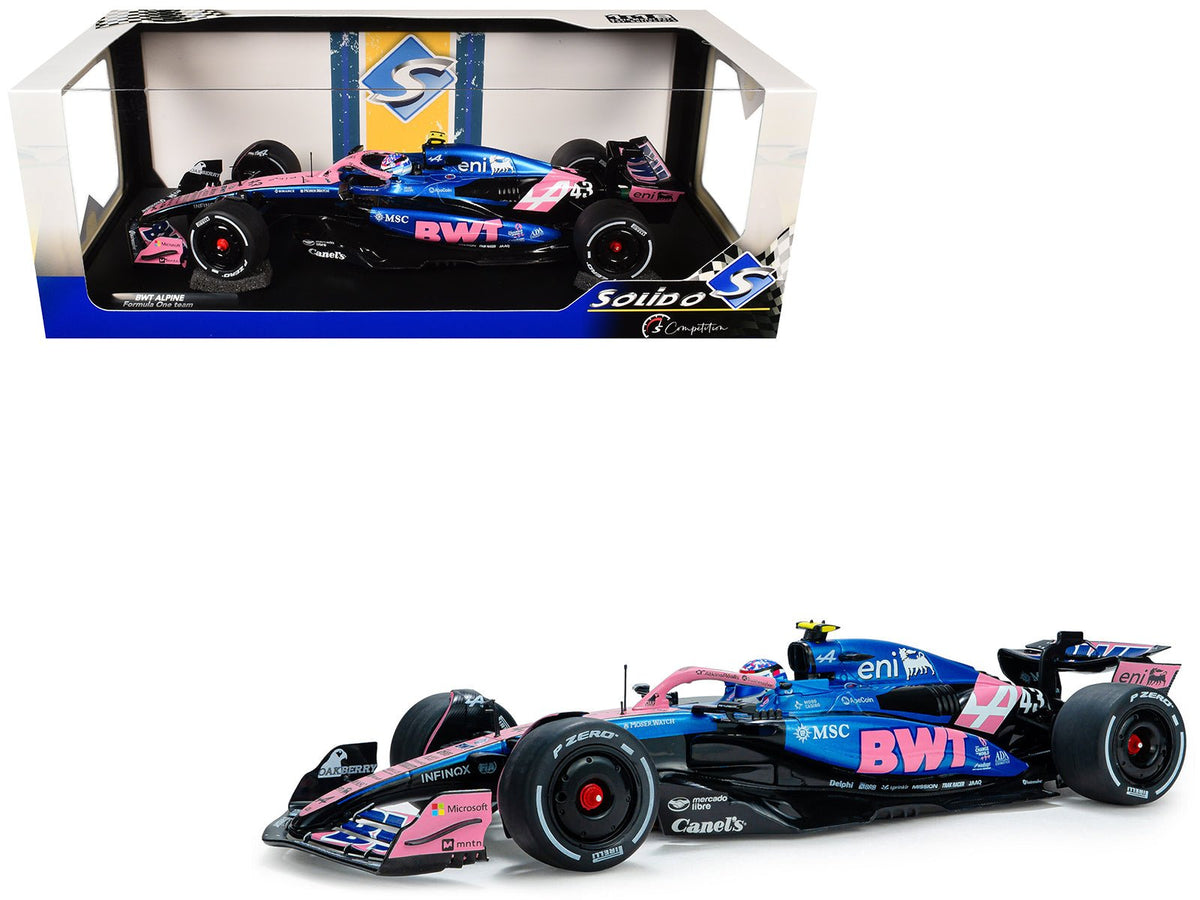 Alpine A525 #43 Franco Colapinto "BWT" Formula One F1 "Canadian GP" (2025) "Competition" Series 1/18 Diecast Model Car by Solido-Solido-ModelCars.com