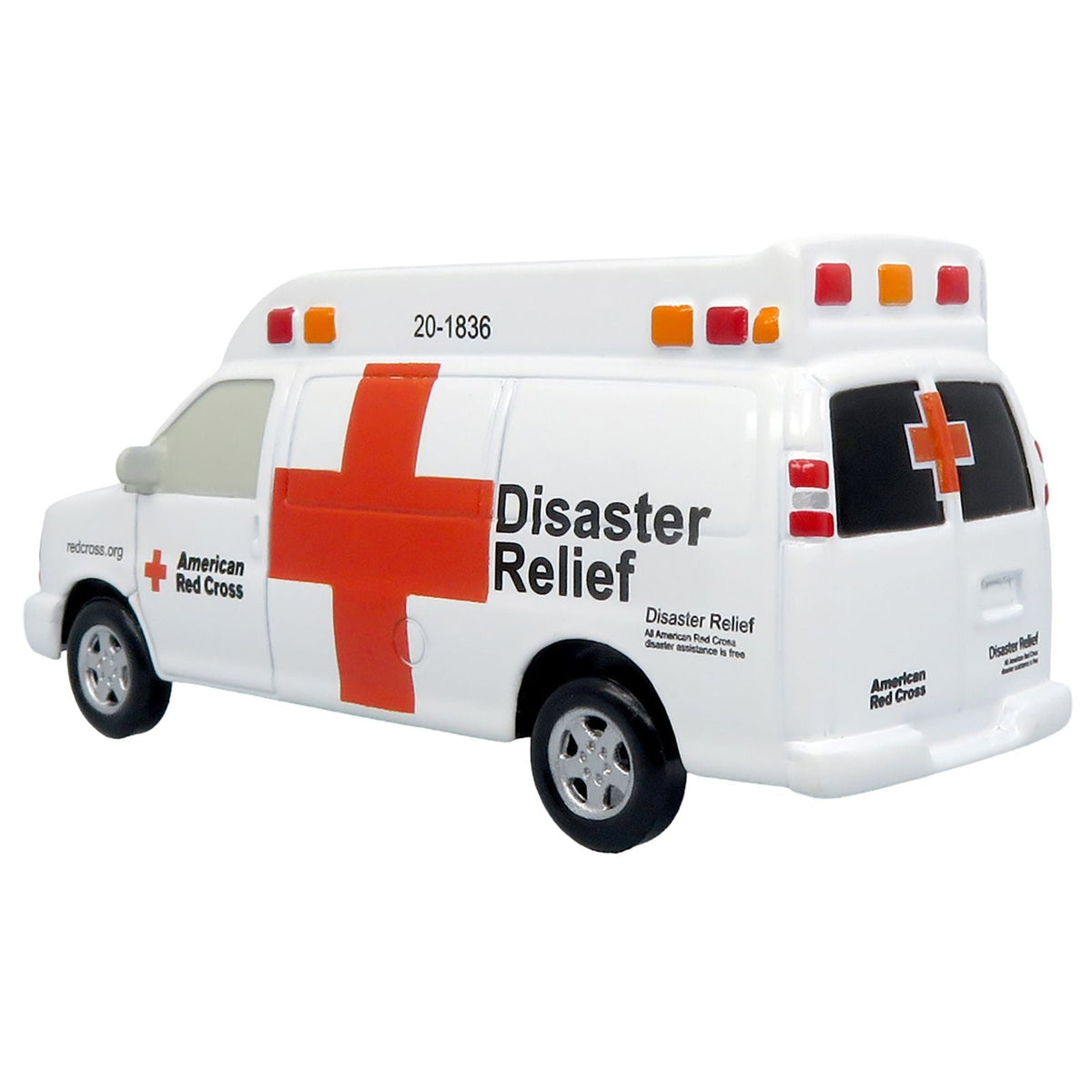 Ambulance "American Red Cross: Disaster Relief Unit" White with Graphics 1/64 Diecast Model by Iconic Replicas-Iconic Replicas-ModelCars.com