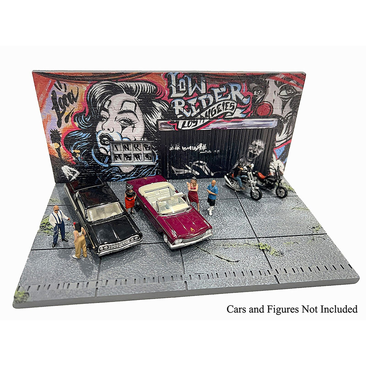 "American Diorama X INK BMBRS - LA Lowrider" Street Art Diorama for 1/64 Scale Models by American Diorama-American Diorama-ModelCars.com