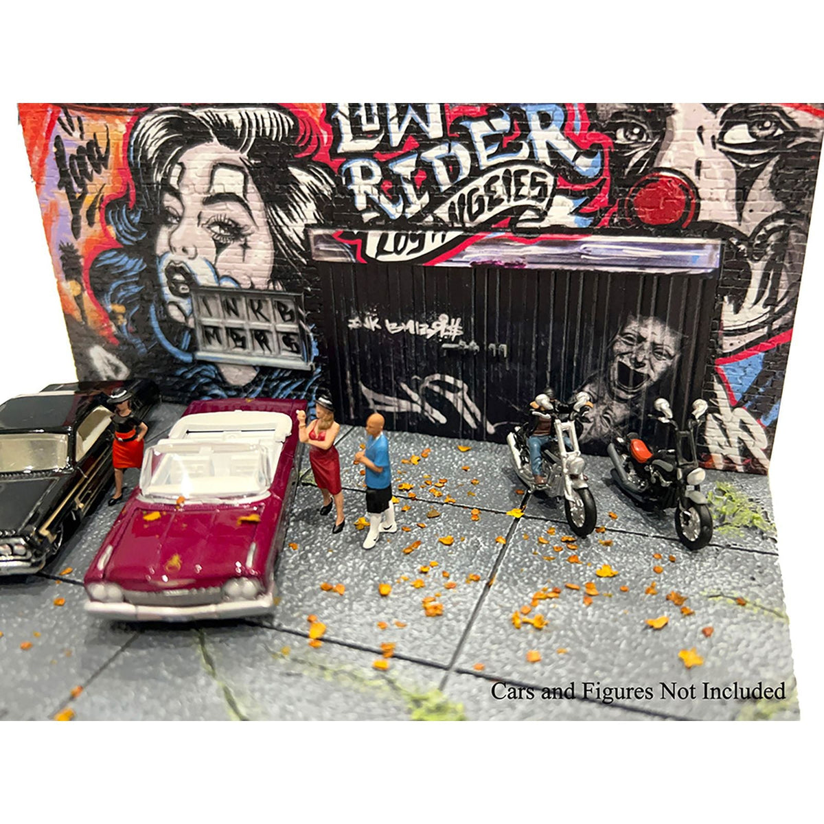 "American Diorama X INK BMBRS - LA Lowrider" Street Art Diorama for 1/64 Scale Models by American Diorama-American Diorama-ModelCars.com