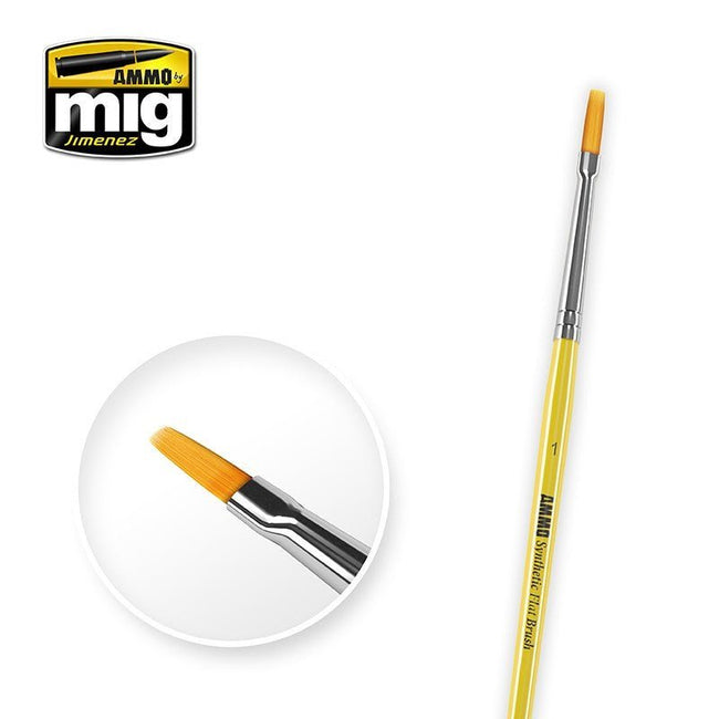 Ammo 1 Synthetic Flat Brush-Ammo-ModelCars.com