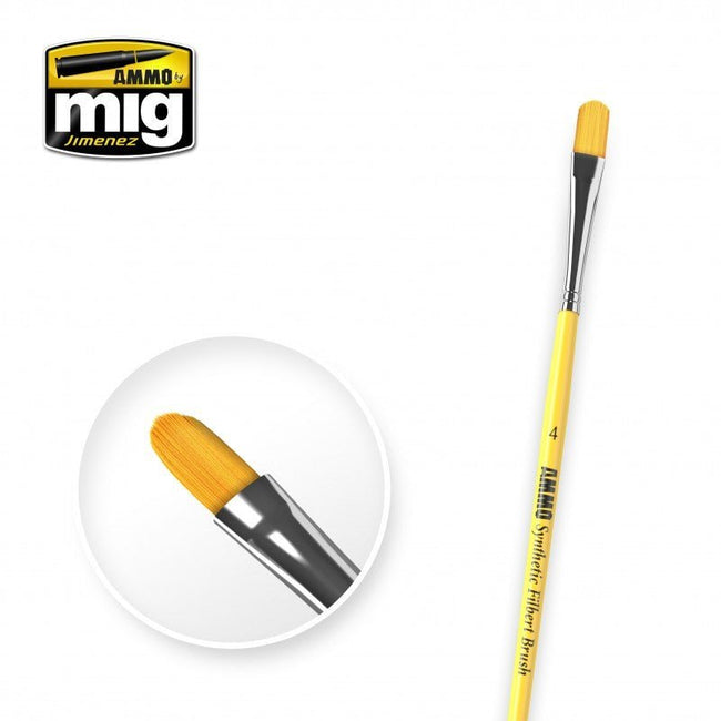 Ammo 4 Synthetic Filbert Brush-Ammo-ModelCars.com