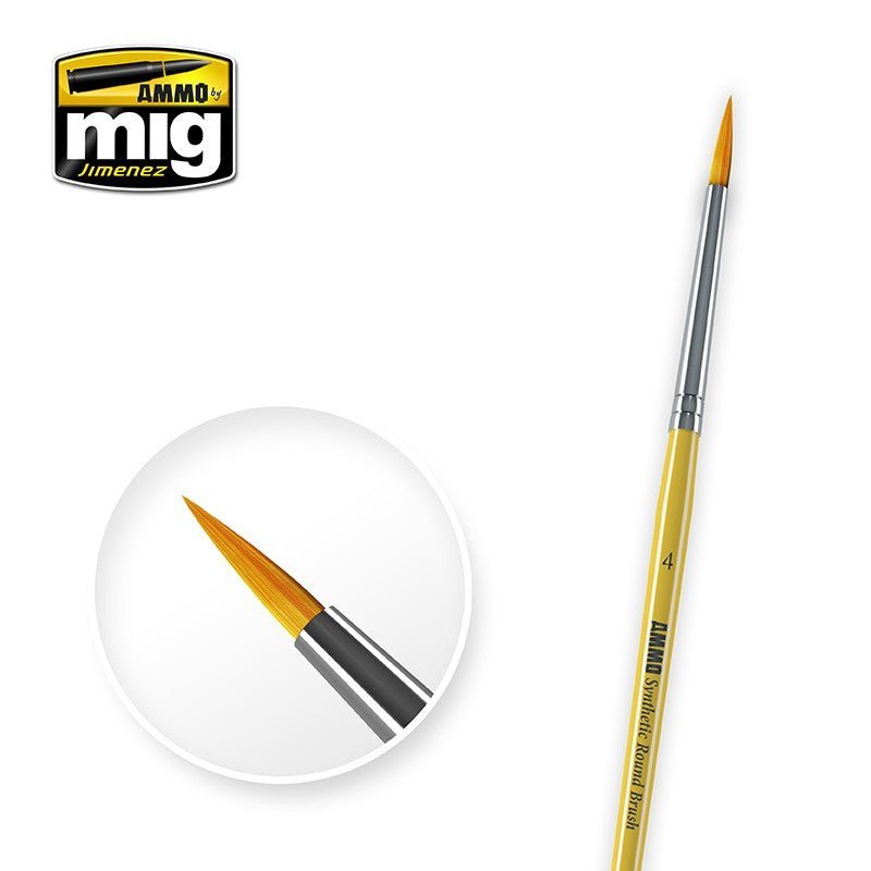 Ammo 4 Synthetic Round Brush-Ammo-ModelCars.com