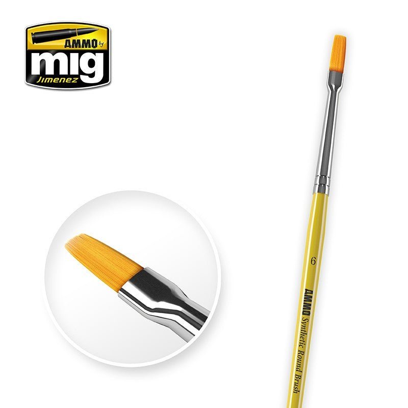 Ammo 6 Synthetic Flat Brush-Ammo-ModelCars.com