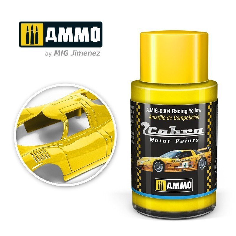 Ammo Cobra Motor Racing Yellow-Ammo-ModelCars.com